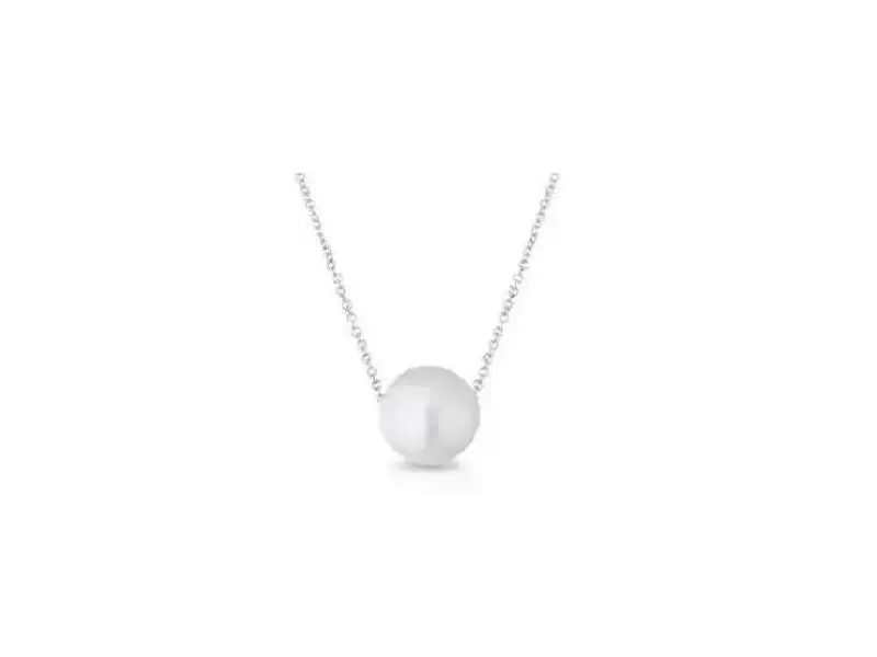 18KT WHITE GOLD RUNNER NECKLACE WITH AKOYA PEARL COSCIA LBGCAK49.90R+